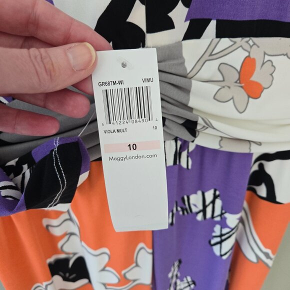 Maggy London NWT 'wrap' Dress Size 10 - Picture 3 of 4